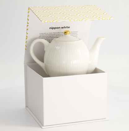 Coffret théière Nippon White Gold Lines 600 ml – Tokyo Design Studio