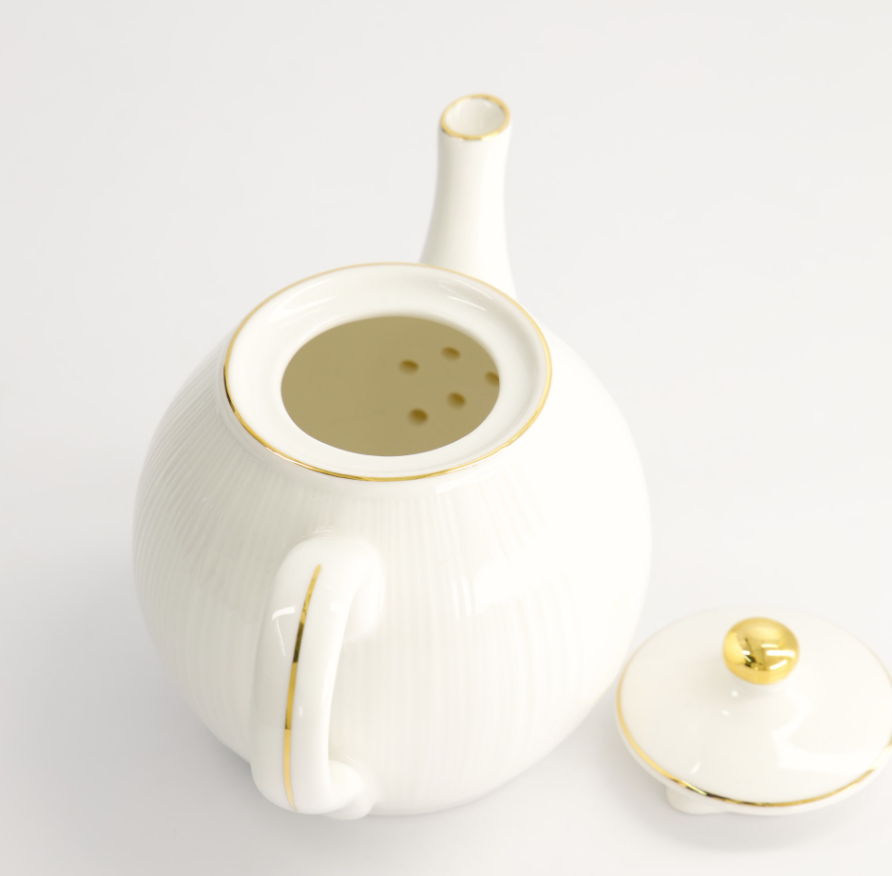 Coffret théière Nippon White Gold Lines 600 ml – Tokyo Design Studio