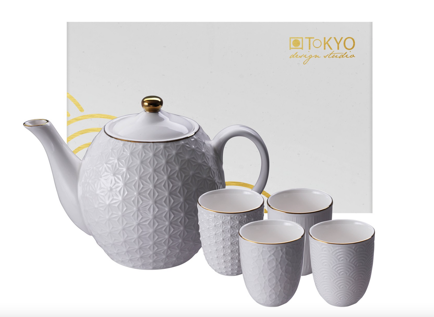 Coffret service à thé Nippon White 1,3 L – Tokyo Design Studio