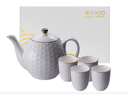 Coffret service à thé Nippon White 1,3 L – Tokyo Design Studio