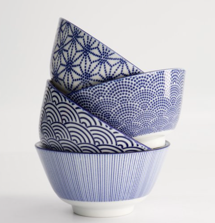 Bols assortis Nippon Blue x 4 - Tokyo Design Studio