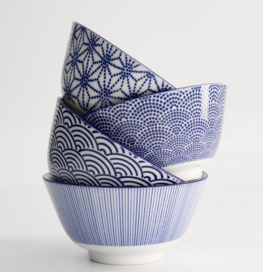 Bols assortis Nippon Blue x 4 - Tokyo Design Studio
