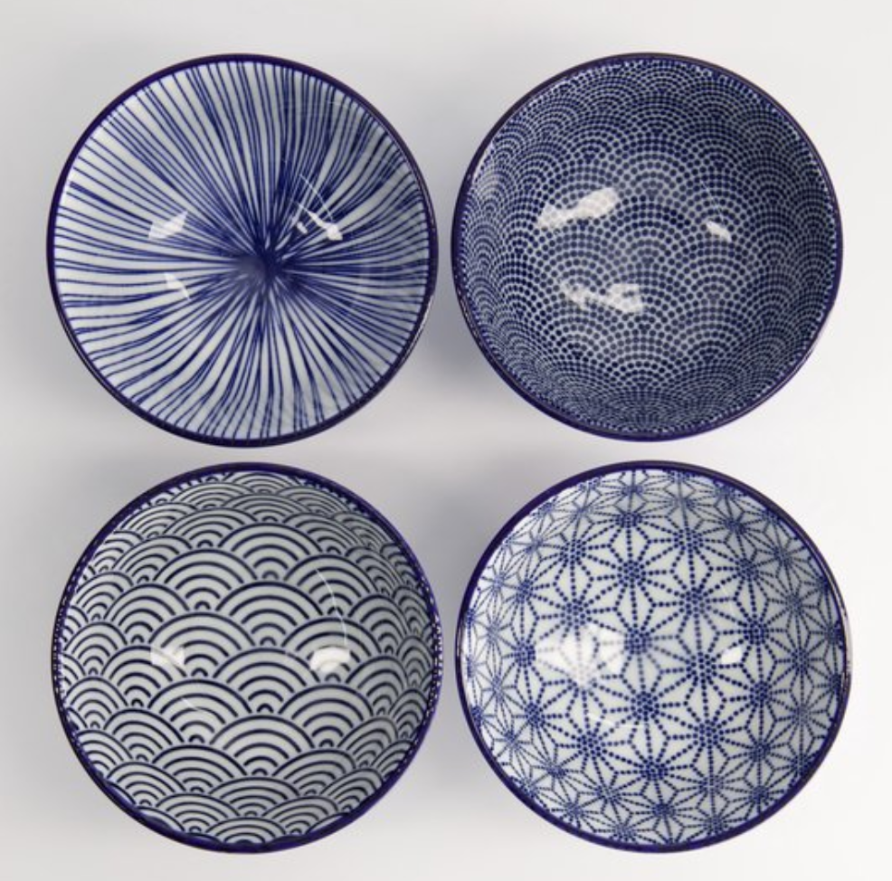 Bols assortis Nippon Blue x 4 - Tokyo Design Studio