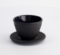 Tasse à thé japonaise en fonte avec soucoupe Arare noire 120 ml – Tokyo Design Studio