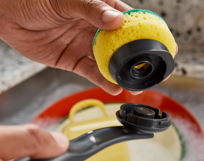 Brosse à Vaisselle avec Support Inox et 6 Têtes de Rechange SinkTech - Joseph Joseph