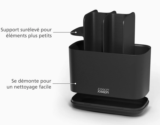 Grand porte-brosses à dents easystore™ noir mat - Joseph Joseph