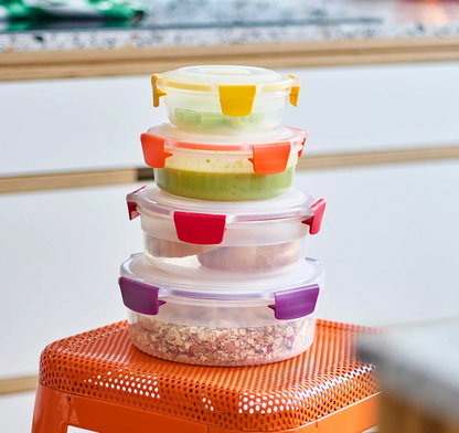 4 Boîtes Alimentaires Rondes Multicolores Nest™ Lock Round - Joseph Joseph