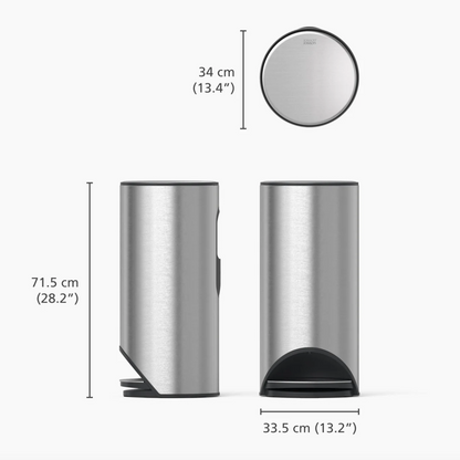 Poubelle 30L Inox Arc™ Easy-Push - Joseph Joseph