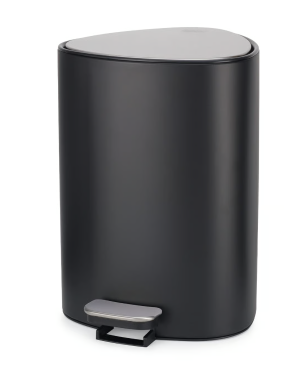 Poubelle Salle de Bain Noire à Pédale 5L EasyStore™ - Joseph Joseph