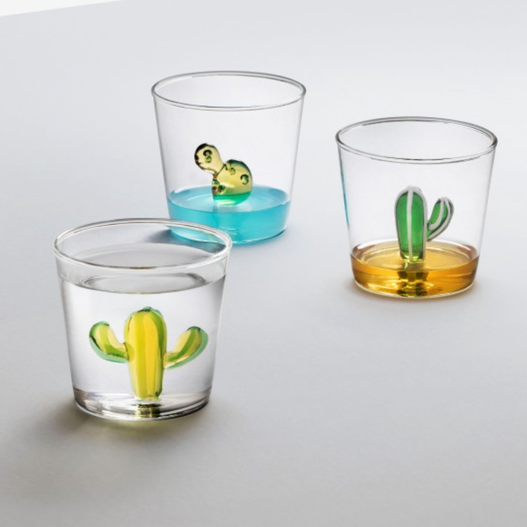 Verre cactus vert/ambre - Ichendorf