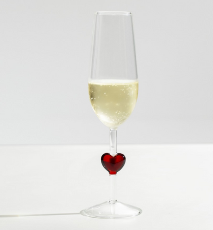 2 verres CUORE coeur rouge - Ichendorf
