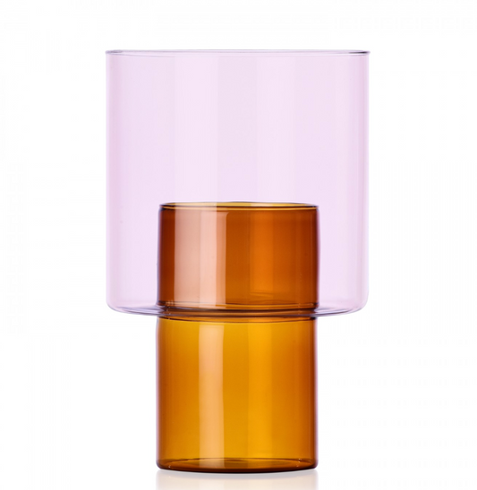 Vase BOREALE rose et ambre - Ichendorf Milano