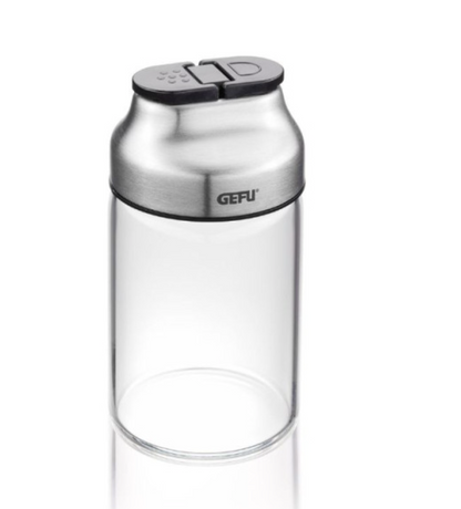 Saupoudreuse KIPPO Gefu en verre borosilicaté avec couvercle rabattable