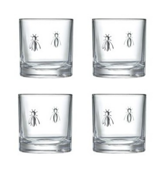Verre à whisky Abeille La Rochère au motif emblématique