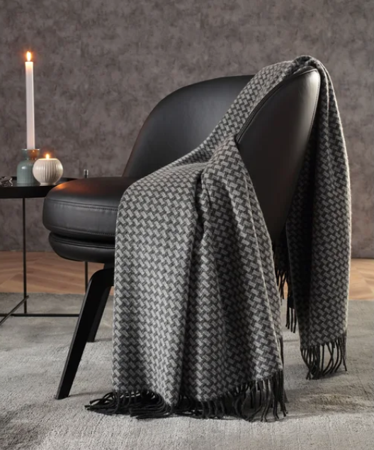 Plaid vivo anthracite 130 x 170 cm - Biederlack