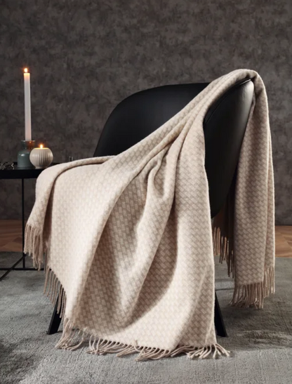 Plaid en cachemire VIVO Beige – Biederlack