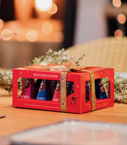 Coffret Prismes Hiver Rouge Bio 12 sachets - English Tea Shop