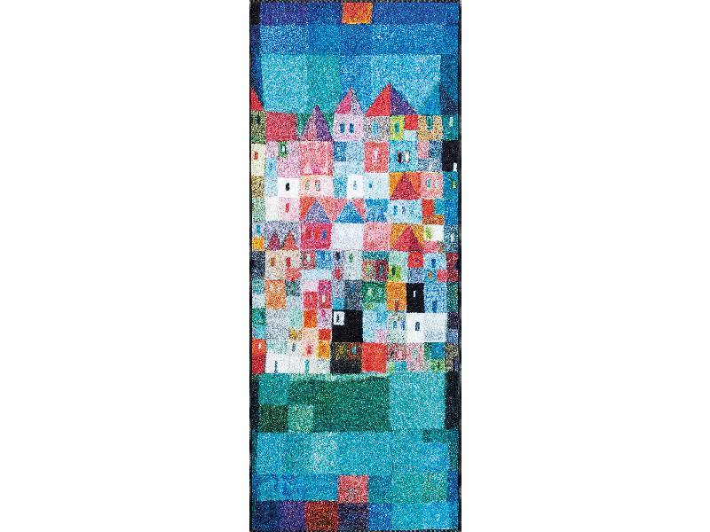 Tapis Colourful Houses 75x190 cm - Wash+Dry