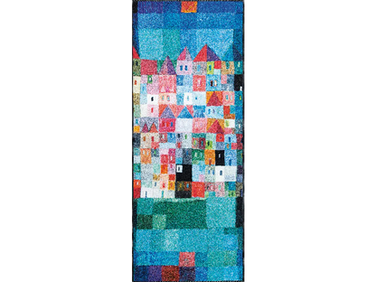 Tapis Colourful Houses 75x190 cm - Wash+Dry