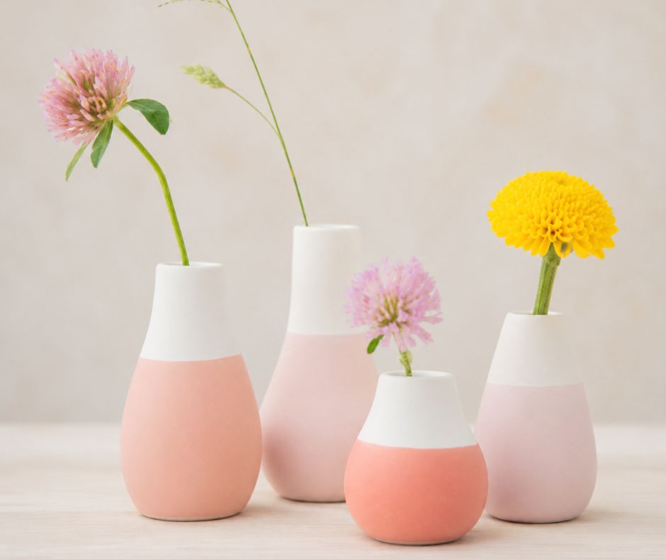 Set de 4 pièces mini vases rouge - Räder