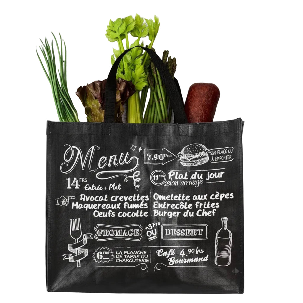 Sac de courses pliable Totally Addict avec coque et mousqueton