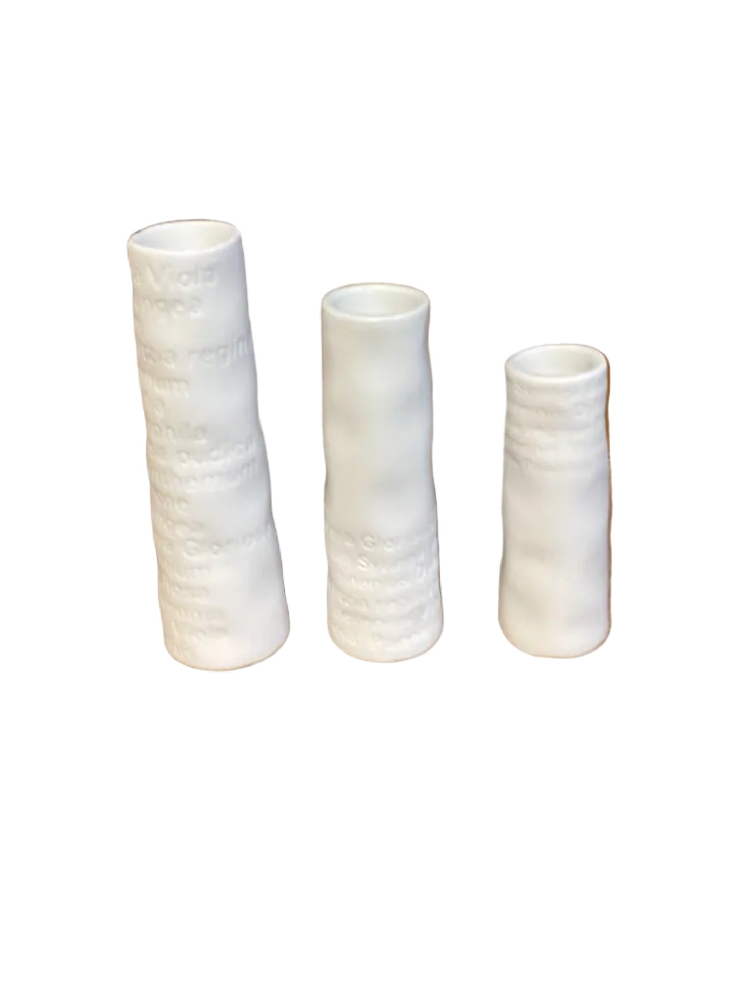 Set de 3 mini-vases Räder porcelaine blanche
