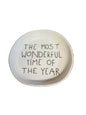 Vide-poche de Noël doré Räder porcelaine blanche