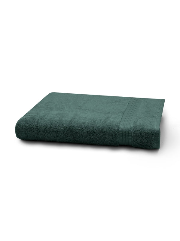 Drap de bain Elea Crépuscule 100x150 cm en coton anthracite avec liteaux renforcés