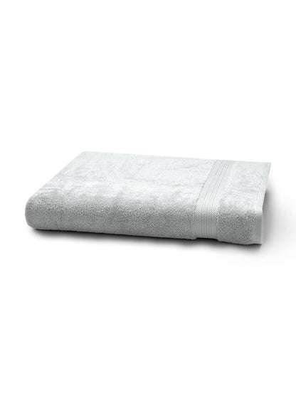 Drap de bain Elea Nuage gris 100x150 cm en coton éponge 550 g/m², moelleux et absorbant