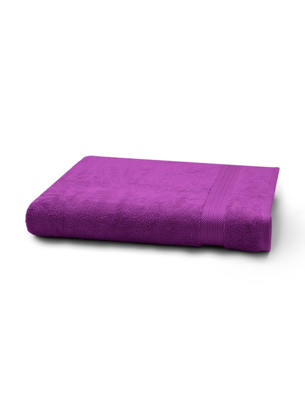 Drap de bain Elea raisin 100x150 cm en coton, violet profond
