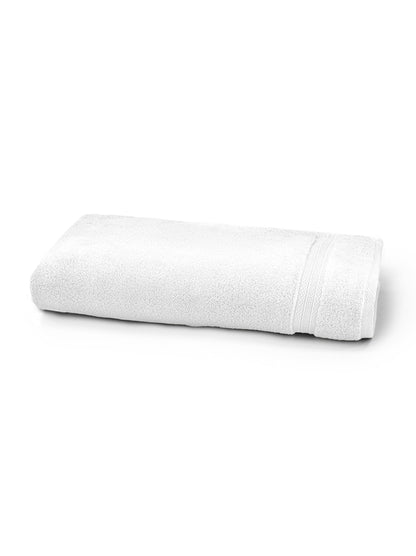 Drap de douche Elea blanc 70x140 en coton avec liteau