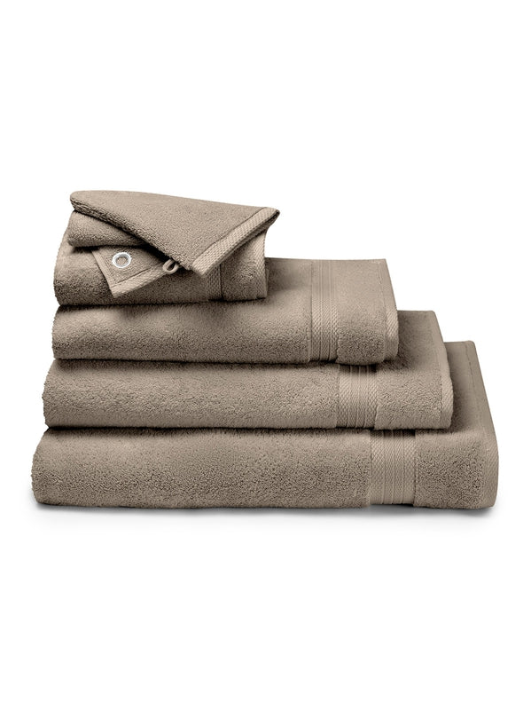 Drap de douche Elea chataignes beige 70x140 cm en coton moelleux 550 g/m²