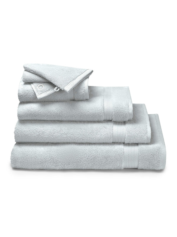 Drap de douche Elea Nuage en coton gris nuage 70x140 cm
