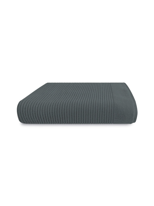 Drap de douche Vitae Titane 70x140 en coton peigné