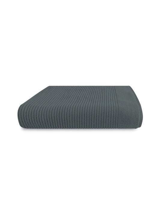 Drap de douche Vitae Titane 70x140 en coton peigné
