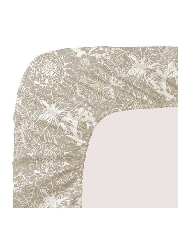 DRAP HOUSSE B30 FLOWER POWER WHITE