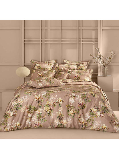 DRAP PLAT MAGNOLIAS ROSE FUME