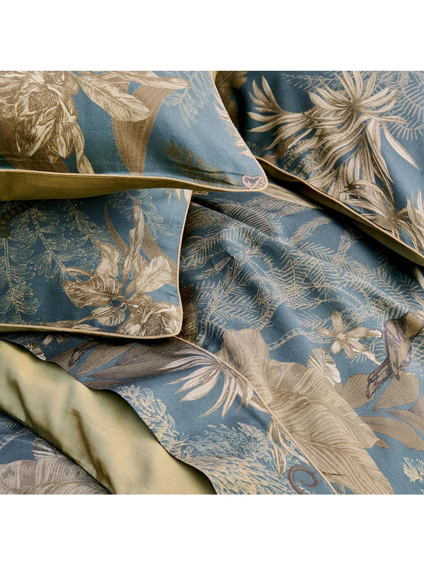 DRAP PLAT RAINFOREST BLEU DORE