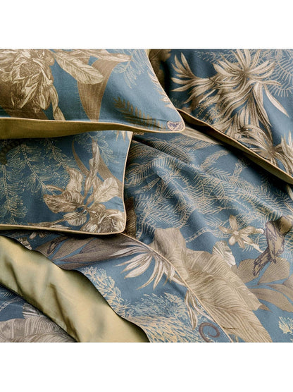 DRAP PLAT RAINFOREST BLEU DORE