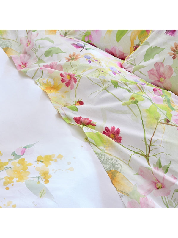 DRAP PLAT SOUFFLE FLEURI PRINTEMPS