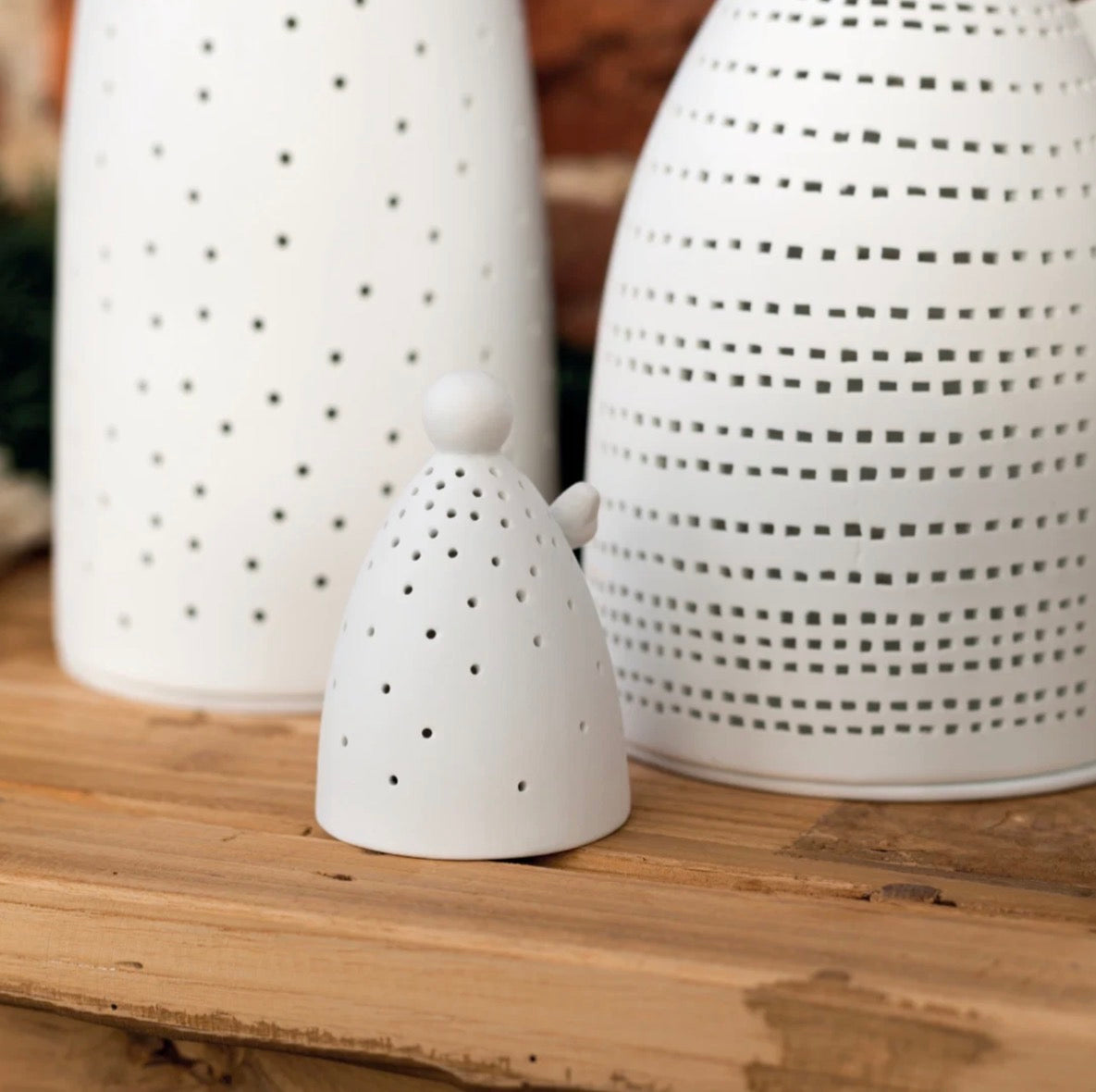 Mini ange lumineux LED Räder porcelaine blanche