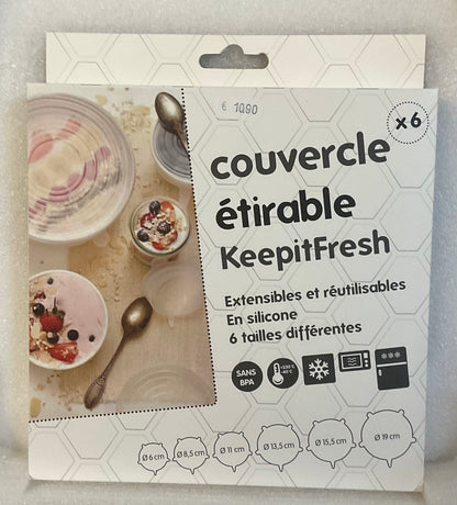 Couvercle étirable Keep it Fresh x 6 tailles - Chevalier diffusion