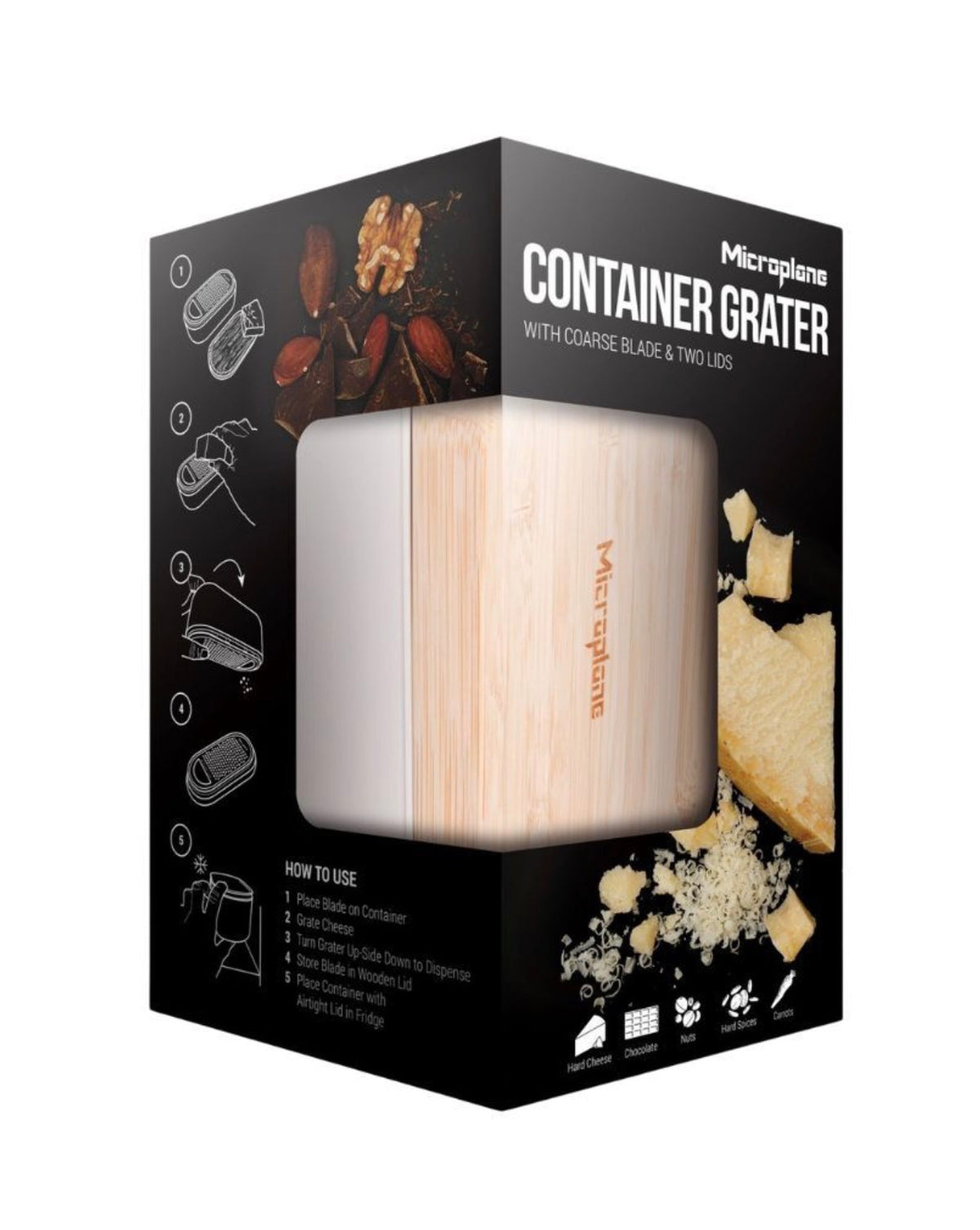Boîte-râpe Container Grater beige Microplane