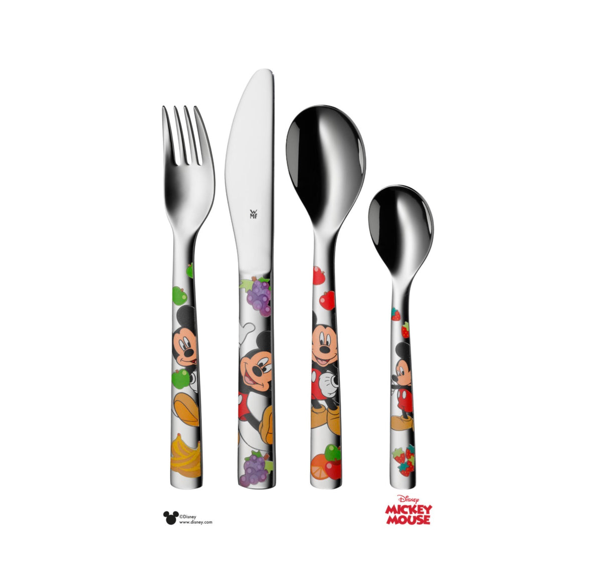 Couverts enfant WMF Mickey Mouse en inox, 4 pièces