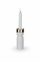 Photophore roi mage Melchior Räder porcelaine blanche