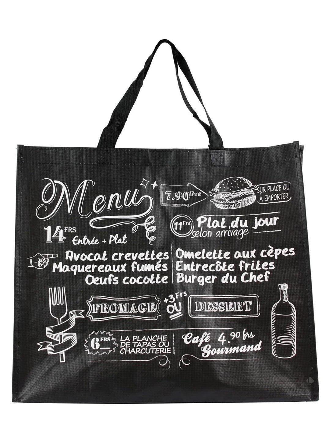 Sac de courses pliable Totally Addict avec coque et mousqueton