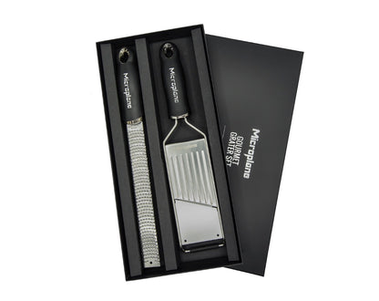 Coffret râpe gourmet Microplane avec mandoline, zesteur et gant