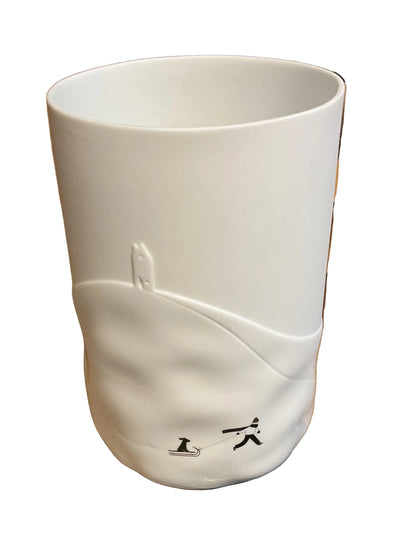 Vase traîneau à chiens en porcelaine Räder porcelaine blanche