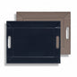 Plateau bicolore réversible en similicuir 45X35cm - Freeform
