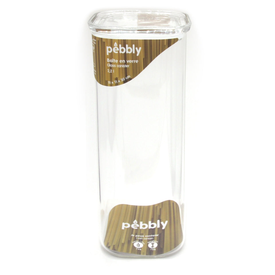 Boîte de conservation Pebbly 2,2 L - verre résistant à la chaleur